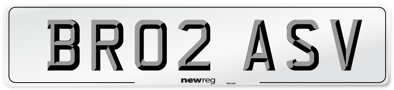BR02 ASV Number Plate from New Reg